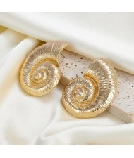 Summer Beach Style Conch Modeling Design Wholesale Fashion Alloy Earrings - Golden