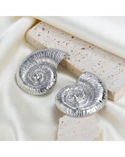 Summer Beach Style Conch Modeling Design Wholesale Fashion Alloy Earrings - Silver