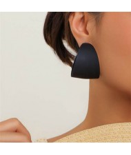 Candy Color Minimalist Circle Fashion Wholesale Women Earrings - Black