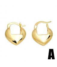 1 Pair Vintage Alloy Peach Heart Fashion Earrings Wholesale Women Ear Cuffs