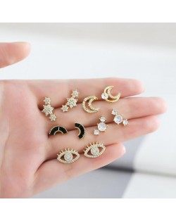 Multiple Elements Creative Design 14K Wholesale Fashion Earrings