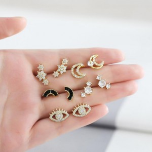 Multiple Elements Creative Design 14K Wholesale Fashion Earrings