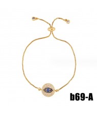 Creative Evil Eyes Design 14K Wholesale Fashion Bracelet