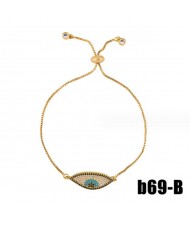 Creative Evil Eyes Design 14K Wholesale Fashion Bracelet