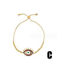 Creative Evil Eyes Design 14K Wholesale Fashion Bracelet