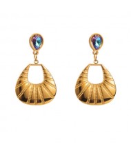 Fashion Exquisite Trapezium Design Wholesale Titanium Steel Jewelry Women Earrings