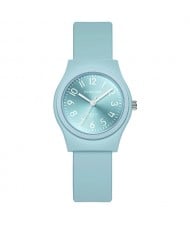 Stylish Candy Color Casual Style Silicone Quartz Wholesale Women Watch - Blue