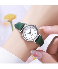 Stylish Simple Student Applicable Digital Dial Wholesale Women Watch - Green