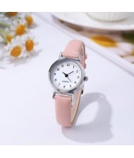 Stylish Simple Student Applicable Digital Dial Wholesale Women Watch - Pink