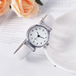 Stylish Simple Student Applicable Digital Dial Wholesale Women Watch - White