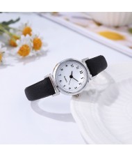 Stylish Simple Student Applicable Digital Dial Wholesale Women Watch - Black