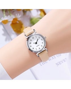 Stylish Simple Student Applicable Digital Dial Wholesale Women Watch - Khaki