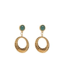 Classic Solid Circle Simple Design Wholesale Women Stainless Steel Earrings
