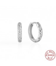 925 Sterling Silver Starry Cubic Zirconia Inlaid Wholesale Huggie Earrings
