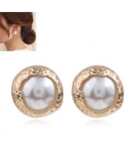Korean Style Elegant Pearl Fashion Round Buds Wholesale Women Stud Earrings