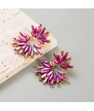 Super Bling Rhinestone Women Fashion Wholesale Earrings - Rose