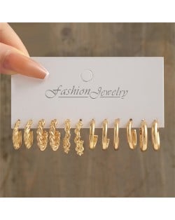 Fashion Business Style Small Alloy Circel Combo Wholesale Women Hoop Earrings Set