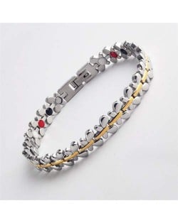 Magnetic Quantum Therapy Health Care Butterfly Chain Titanium Steel Women Chain Bracelet - Golden and Silver