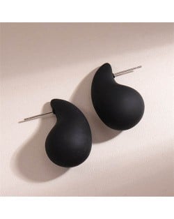 Minimalist Style High Fashion Waterdrop Women Wholesale Costume Earrings - Black