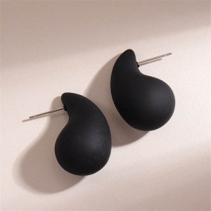 Minimalist Style High Fashion Waterdrop Women Wholesale Costume Earrings - Black