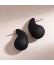 Minimalist Style High Fashion Waterdrop Women Wholesale Costume Earrings - Black