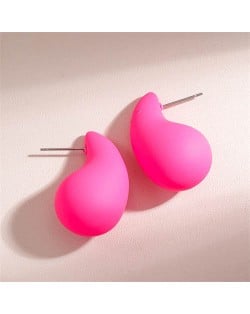 Minimalist Style High Fashion Waterdrop Women Wholesale Costume Earrings - Pink