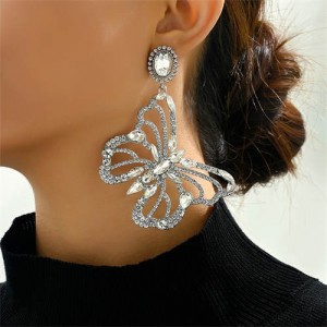 Middle East Fashion Exaggerated Shining Butterfly Women Wholesale Costume Earrings