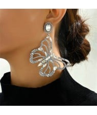 Middle East Fashion Exaggerated Shining Butterfly Women Wholesale Costume Earrings