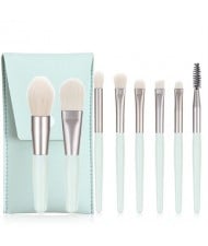 8 Pieces Set High Quality Candy Color Wholesale Makeup Brushes - Green