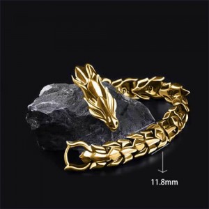 Vintage Dragon Design Alloy Wholesale Men's Bracelet - Golden