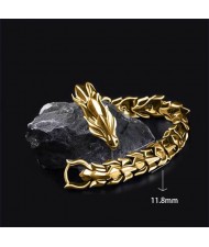 Vintage Dragon Design Alloy Wholesale Men's Bracelet - Golden