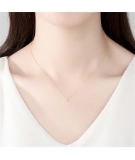 Wedding Jewelry Cubic Zirconia Classic Simple Six-claw Pendant Wholesale Fashion Women 925 Sterling Silver Necklace