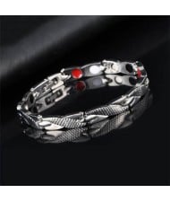 Dragon Skin Design Cool Fashion Alloy Wholesale Men's Bracelet - Silver