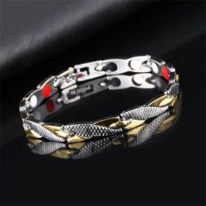 Dragon Skin Design Cool Fashion Alloy Wholesale Men's Bracelet - Mixed Color