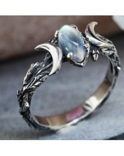 Vintage Silver Bohemian Moon Fashion Wholesale Ring