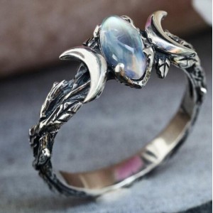 Vintage Silver Bohemian Moon Fashion Wholesale Ring