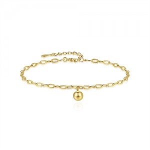 Mini Round Bead Pendant Simple Design Wholesale Fashion Women 925 Sterling Silver Bracelet