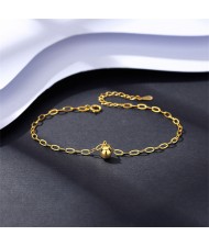 Mini Round Bead Pendant Simple Design Wholesale Fashion Women 925 Sterling Silver Bracelet