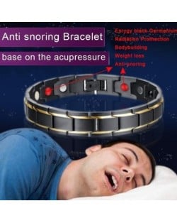 Classic Design Magnetic Energy Function Wholesale Anti Snoring Men's Bracelet