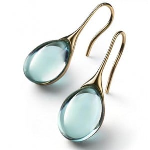 Graceful Waterdrop Shape Opal Wholesale Women Fashionable Stud Earrings - Green