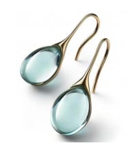 Graceful Waterdrop Shape Opal Wholesale Women Fashionable Stud Earrings - Green