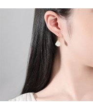 Irregular Pearl Pendant Fashion Wholesale 925 Sterling Silver Dangle Earrings