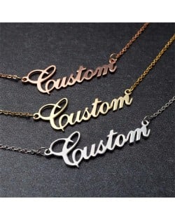 (1 Piece) Three Colors Available Stainless Steel Custom Name Necklace