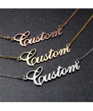 (1 Piece) Three Colors Available Stainless Steel Custom Name Necklace