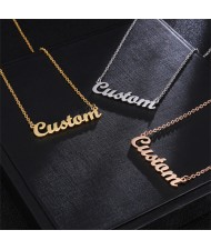 (1 Piece) Three Colors Available Stainless Steel Custom Name Necklace