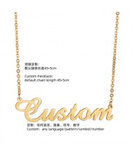 (1 Piece) Three Colors Available Stainless Steel Custom Name Necklace