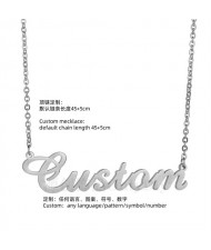 (1 Piece) Three Colors Available Stainless Steel Custom Name Necklace