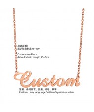 (1 Piece) Three Colors Available Stainless Steel Custom Name Necklace
