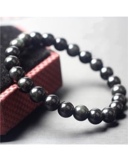 10 MM Natural Crystal Jewelry Wholesale Man Obsidian Energy Bracelet