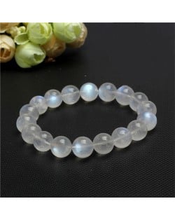 7 MM Natural Crystal Jewelry Wholesale Self-confidence Blue Moonstone Energy Bracelet